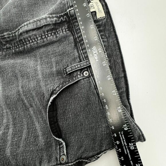 MADEWELL | Size 35 Perfect Vintage Crop Jeans Stretch Denim Pants Gray Black - Picture 12 of 13